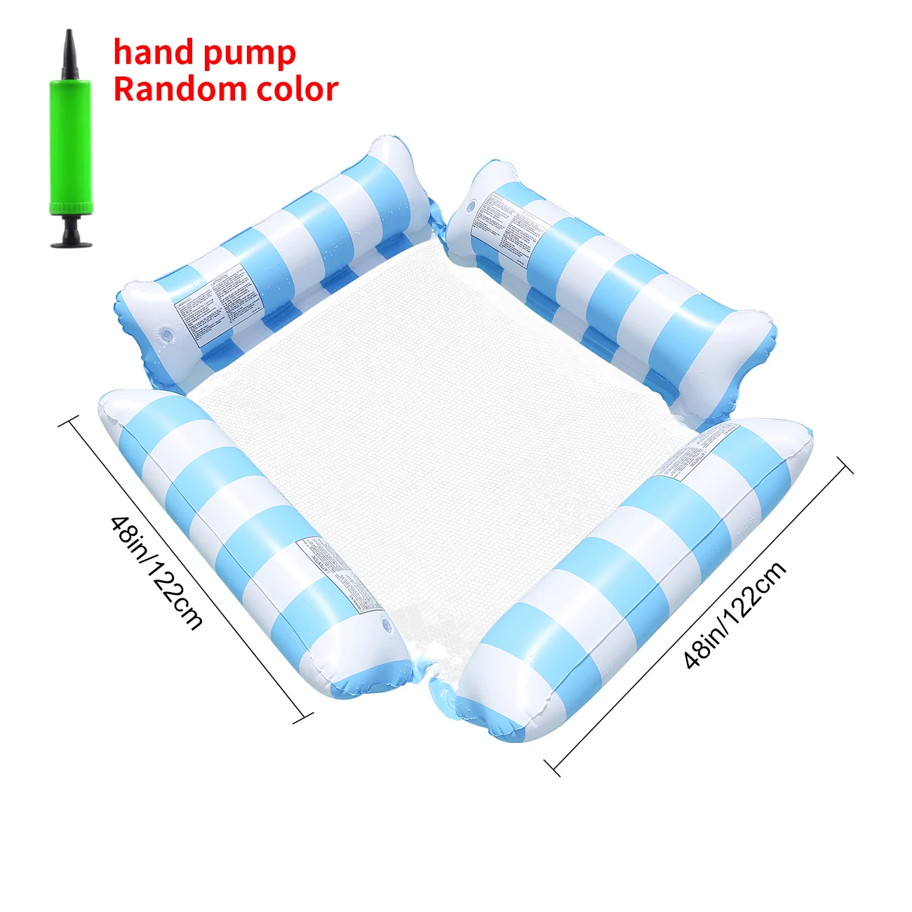 (azul) 1 Colchão Flutuante Inflável Para Piscina, Cadeira De Descanso Em Tela, Rede Para Piscina