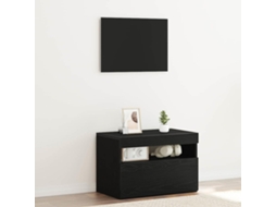 Vidaxl Armário De Cabeceira Carvalho Preto 60 X 35 X 40 Cm