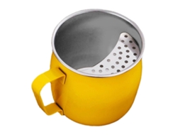 Caneca Infusora De Chá Em Aço Inoxidável, Resistente Ao Calor, Para Preparo De Chá A Granel, Com Coador, Ideal Para Casa E Escritório, Cor Amarela.
