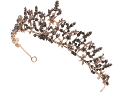Coroa De Liga Metálica Com Strass, Acessório De Cabelo Para Meninas, Elegante Tiara Para Festas.