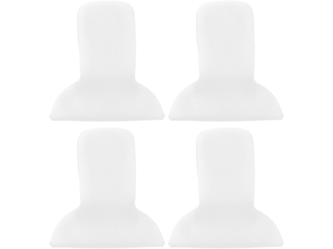 Conjunto De 4 Prendedores Edredom Brancos, De Espuma E Metal, Com Fixação Antiderrapante Para Edredons E Lençóis No Uso