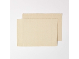 Homescapes Cotton Plain Cream Pack Of 2 Placemats