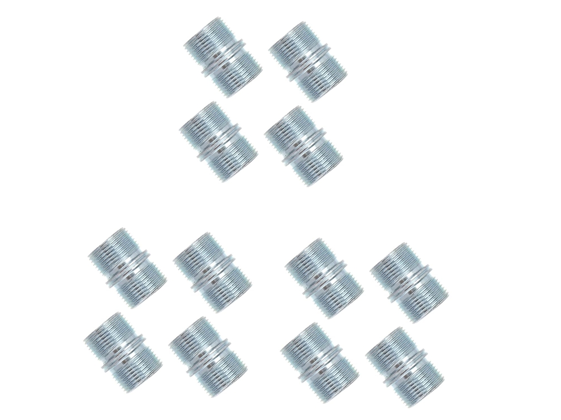 Porca De Suporte Prateleira Aço, Conector De Cabeça Dupla, Rosca Transparente, 12 Peças, Adequada Para Prateleiras De