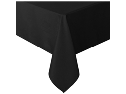 2026 mantel Quadrado 54x54 Polegadas Poliéster Resistente a Manchas e Arrugas Lavável para Mesa de Jantar Festas Camping Preto