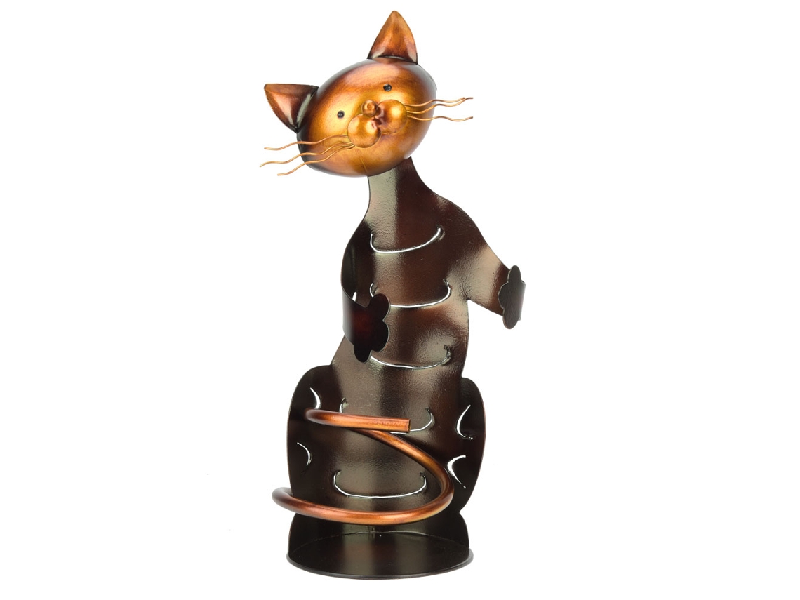 Porta vinhos em Forma de Gato Abraçando, Apoio para Vinho de Botija Única, Decoração de Mesa
