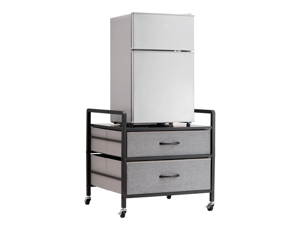 Suporte De Armazenamento Para Mini Refrigerador Vevor 2 Gavetas Cinza 560 X 530 X 570 Mm