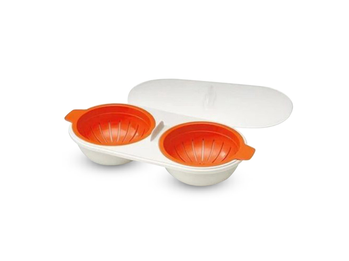 Cozedor De Ovos Duplo Portátil Para Micro, Ondas, Utensílio De Cozinha