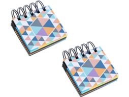 2 Peças Bloc-notes Com Autocolantes Mémos Portáteis Cahier De Planification Pour Et Bureau