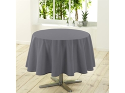 Toalha de Mesa Redonda Lisa com Diâmetro de 180 Cm Essentiel Cinza DOUCEUR D'INTERIEUR