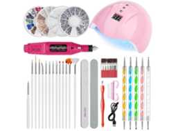 Nail Cutter For Gel Nails With Uv Lamp Set Accessories Files Art Women Mul Ticolor GOKOCO