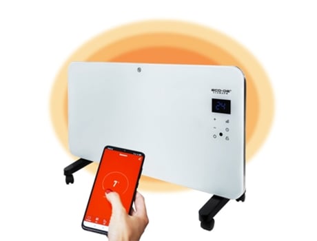Radiador Convector de Baixo Consumo Ecowarm com App Via Wifi 1000-2000W Eco-720 ECO-DE