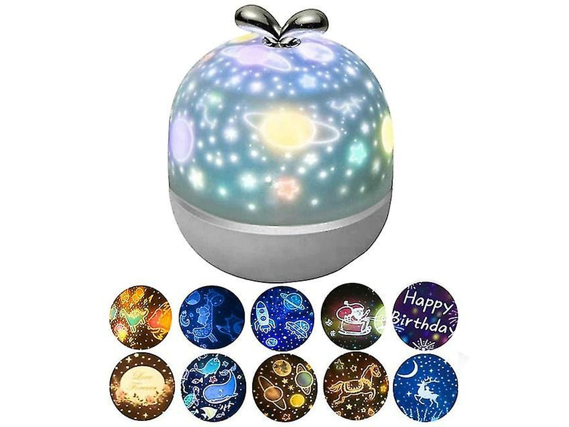 6/10 Filmes Projetor De Céu Estrelado Usb Luz Noturna Universo Planeta Desenho Animado Lâmpada Projeção Led Decoração Quarto Prese Aquaforge