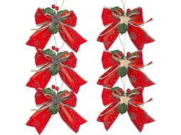Lindo Laço De Fita De Natal Em Tartan Vermelho E Preto - Decoração De Arvore, Presente E Casa