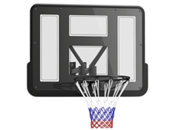 Cesta de basquete de parede, resistente, para uso interno e externo, preta | S/MARCA