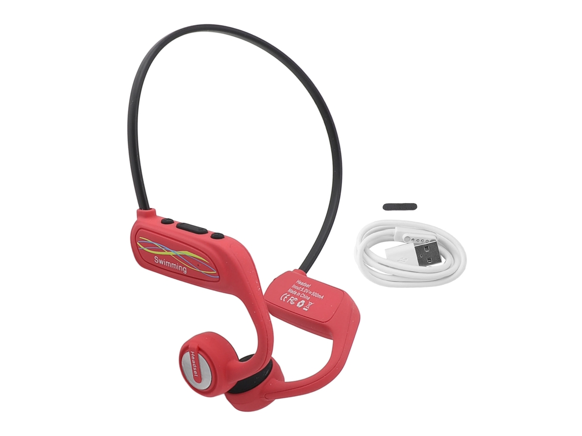 Fones Ouvido Subaquáticos Ip68 Bluetooth 5.0 16g Vermelho