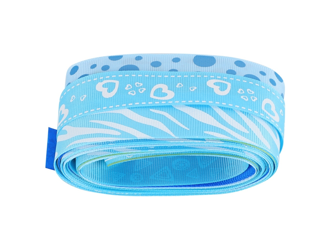 12 Fitas Coloridas Azul 6 25mm para Decoração Diy