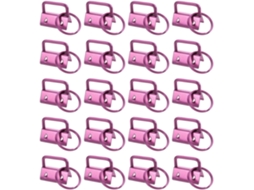 Pacote com 20 Chaveiros com Argolas para Alças de Bolsas Rosa SFUSHOS