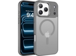 Capa Para Iphone 17 Pro Max - Capa Fosca Magsafe - Cinza