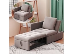 Sofá-cama 3 Em 1 - Sofá De Linho Com Encosto Ajustável - Para Espaços Pequenos