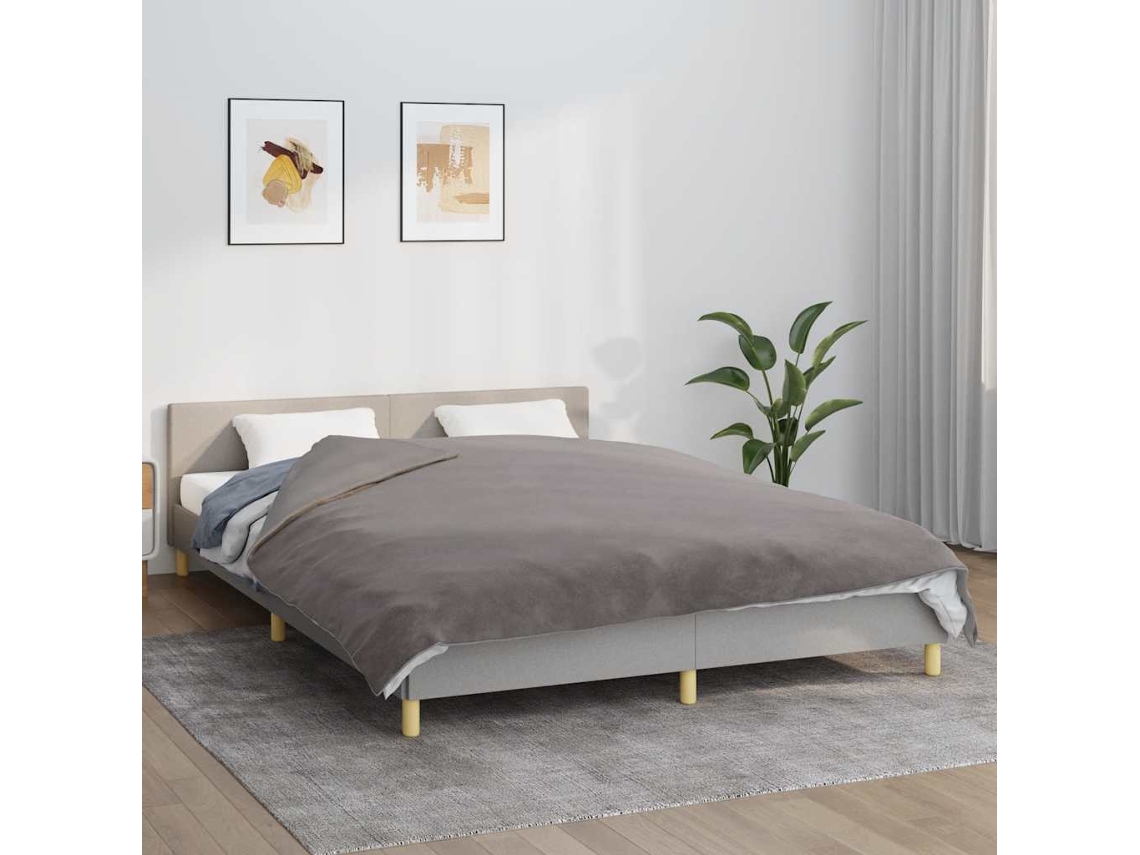 Vidaxl Manta Pesada C/ Cobertura 9 Kg 200x200 Cm Tecido Cinzento