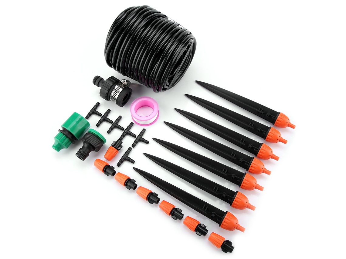 Kit De Irrigação Automática Por Gotejamento 10m Jardim