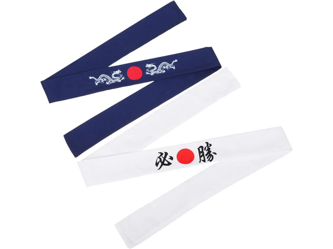 Faixas De Cabeça Esportivas Japonesas Bushido, Conjunto Com 2 Unidades, Acessórios Versáteis Para Karatê.