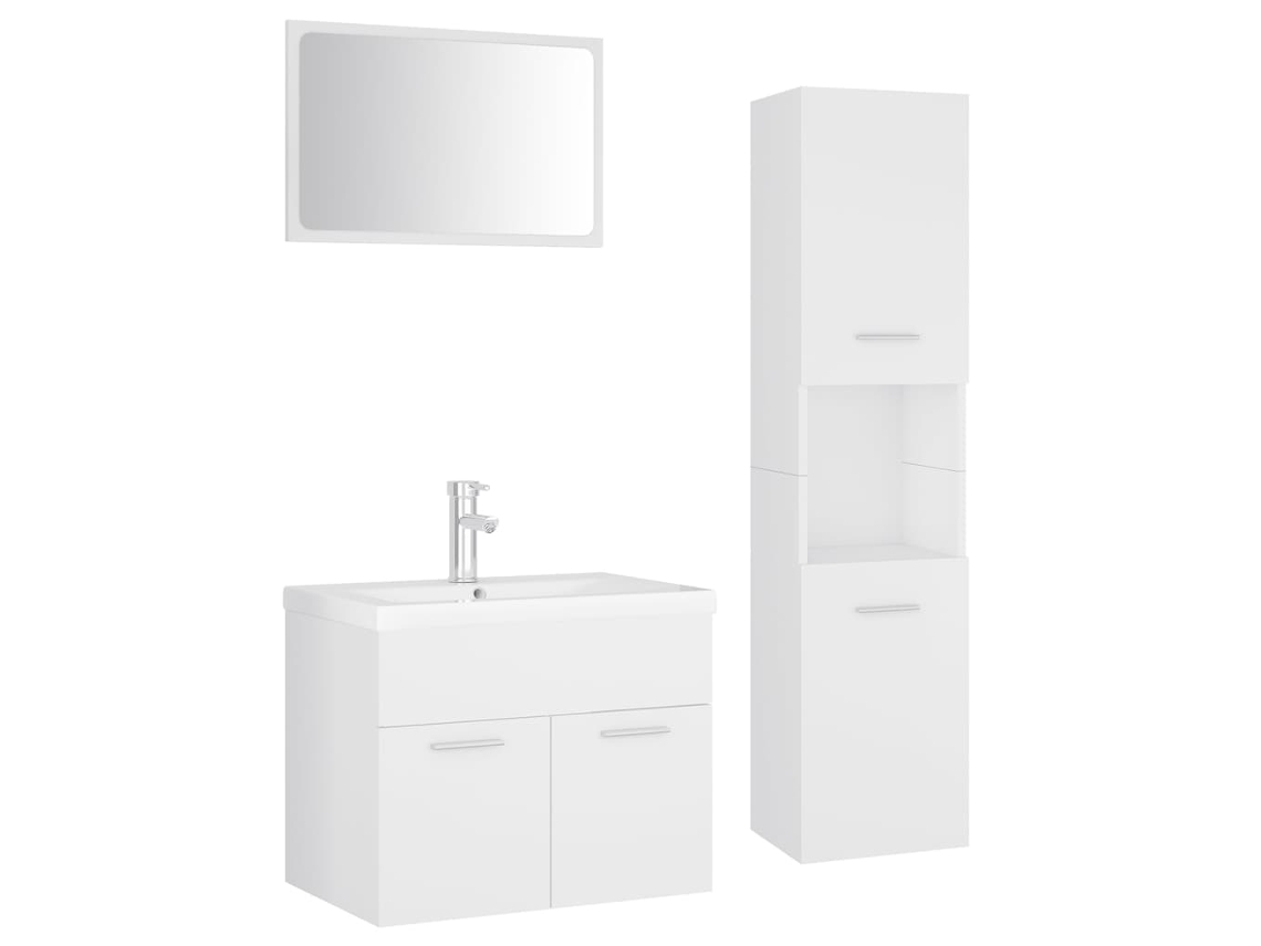 Bathroom Furniture Set, Bathroom Furniture Sets Vidaxl Branco Madeira Processada (60 X 38.5 X 46 Cm)