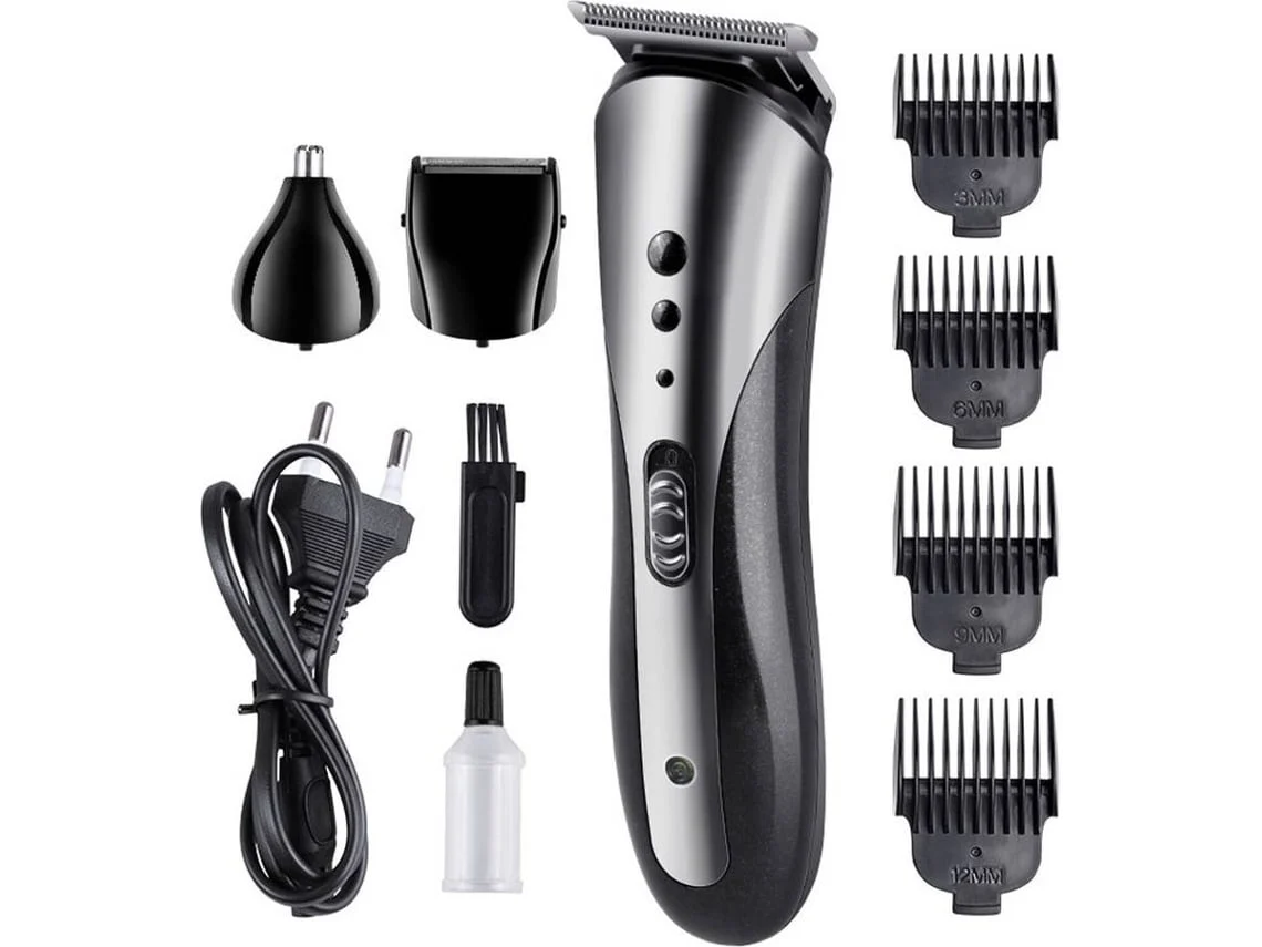 Barbeador Elétrico Cinza para Homens Presente, Compacto, Recarregável, Uso Diário, Higiênico STELASPLEN