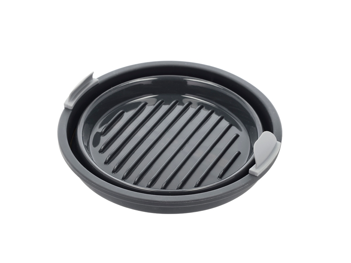 Forma Redonda De Silicone Cinza Para Fritadeira A Ar