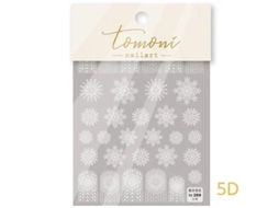 Sticker de Decoração de Unhas Autoadesivo Laser com Floco de Neve Natalino 3d com Strass Brilhante