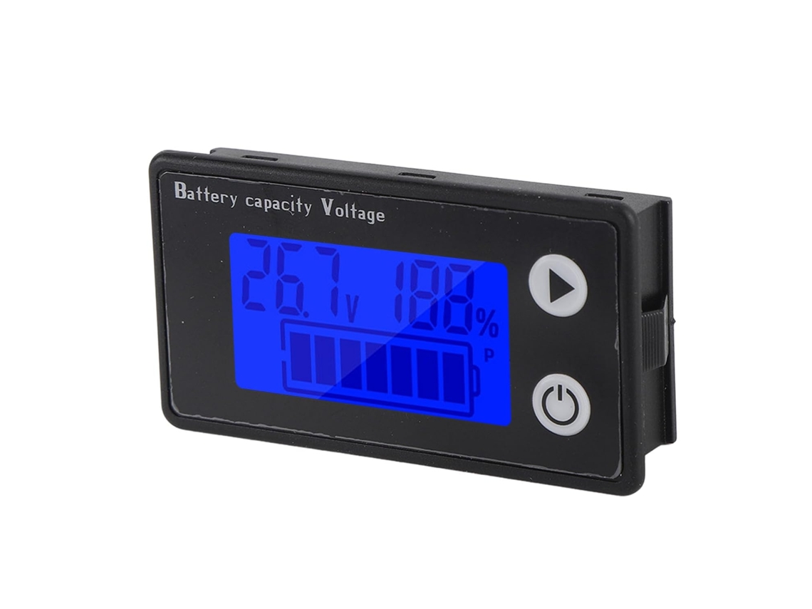 Visor Lcd Da Capacidade E Voltagem Da Bateria, Material Abs, Alarme