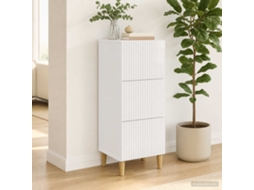 Vidaxl Gabinete De Gavetas Branco Brilhante 33 X 34,5 X 90 Cm