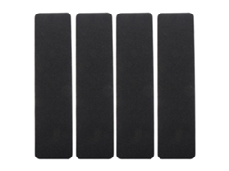Fitas Antiderrapantes 15x76 Para Escadas Externas, Pacote Com Tiras De Pvc Pretas