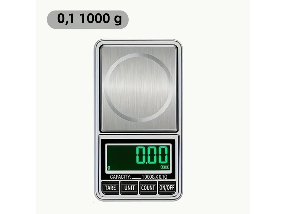 Balança Digital Portátil Mini MDUG para Joias Balança de Alta Precisão para Pesagem de Ouro com Recarregável Via Usb (0,1/1000g)