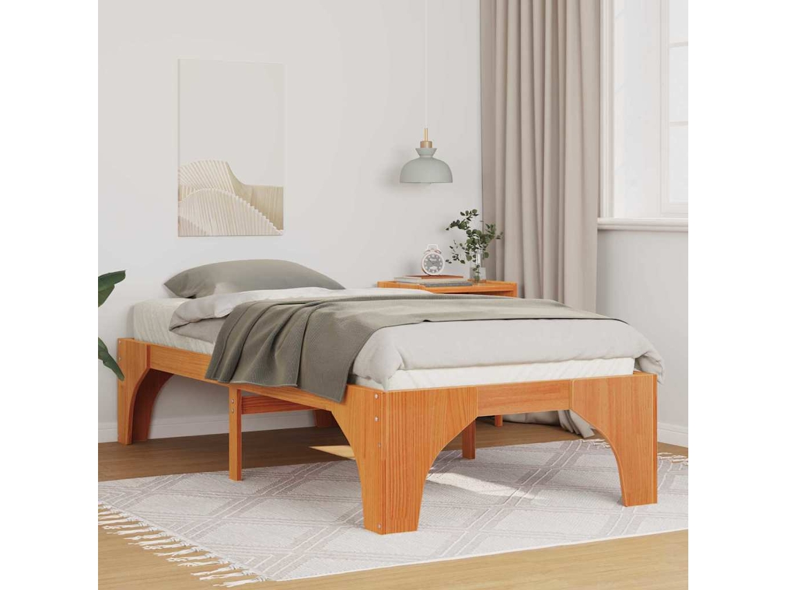 Vidaxl Estrutura Da Cama Castanho 100 X 200 Cm