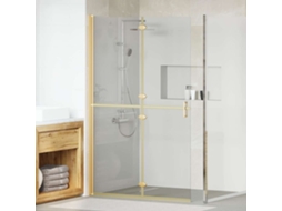 Vidaxl Parede De Chuveiro Walk-in Ouro 120 X 6,5 X 190 Cm
