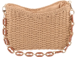 Bolsa De Ombro Feminina Em Palha Trançada, Ideal Para O Verão E Prática Para O Uso Diário.