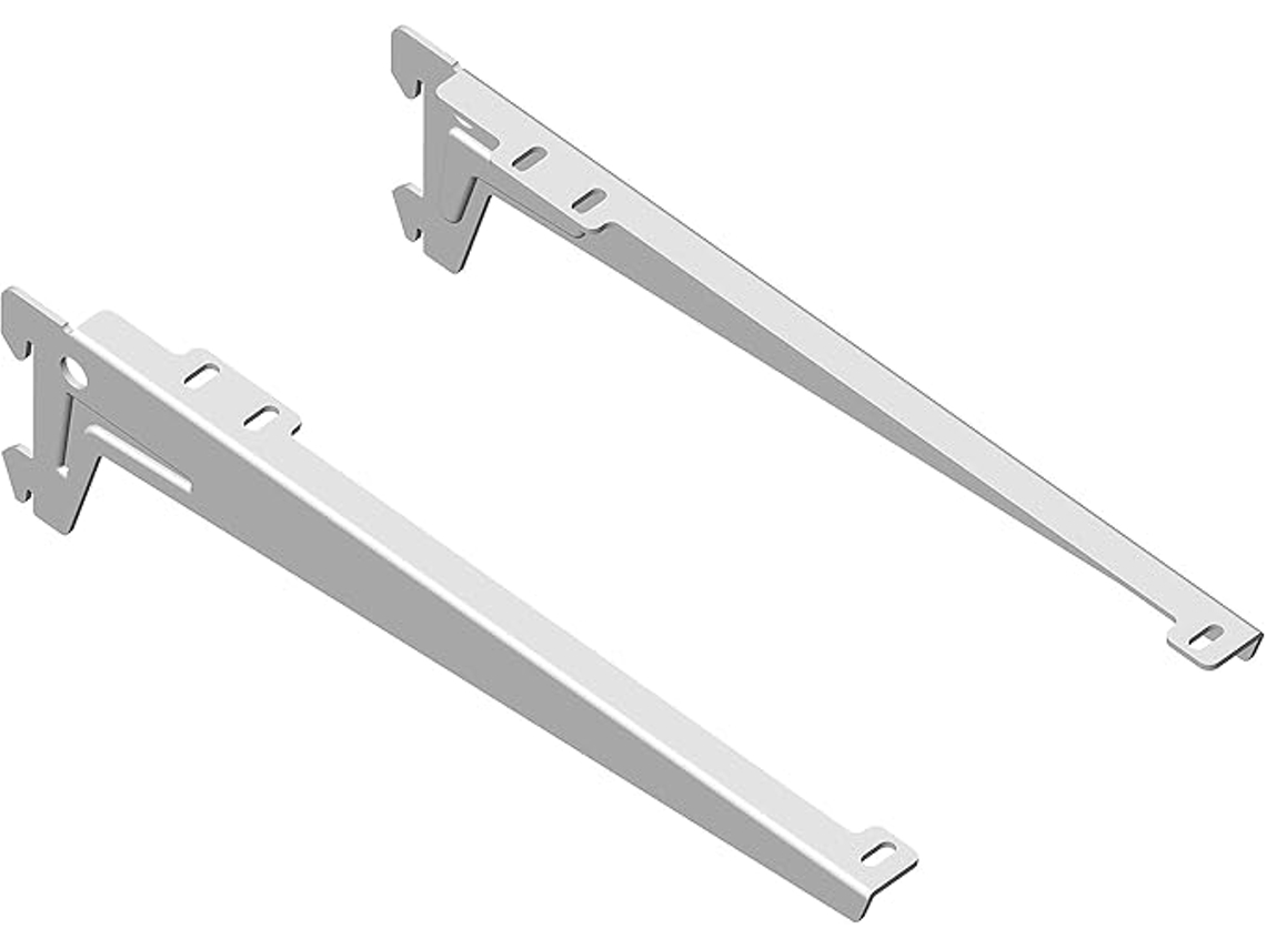 Suporte Para Prateleira, 2 Peças, 28 Cm, Branco