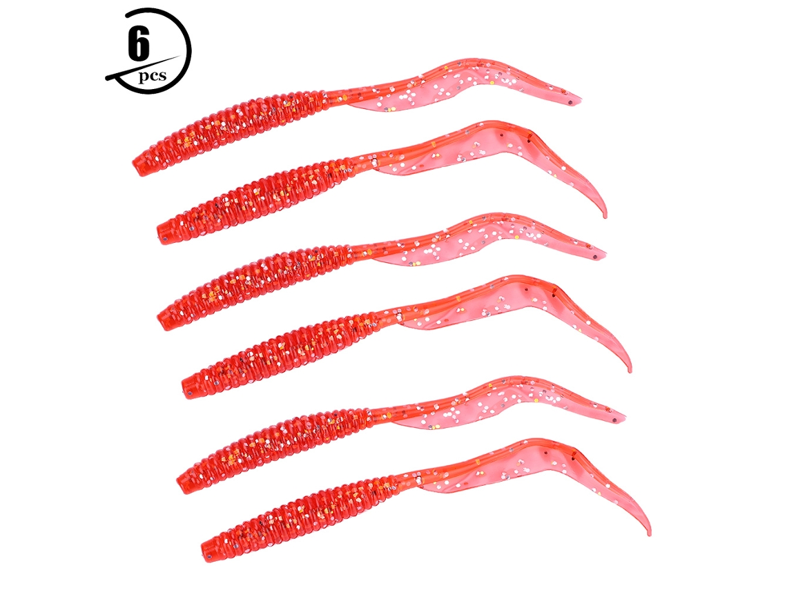 Soft Bait (simulated Fish Lure Fishing Accessory) 11cm/2.8g Soft Bait (6 Pieces) (bright Red)