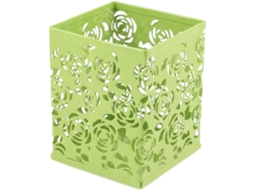 Organizador De Lápis Quadrado Metal Ruilogod, Verde Claro