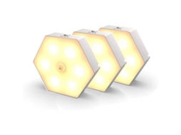 Luz Noturna com Sensor de Movimento, com Luz Noturna Led Liga/desliga, Luminária para Quarto/closet, Luz Noturna Led, Luminária Led Sem Fio BRILVIBERA