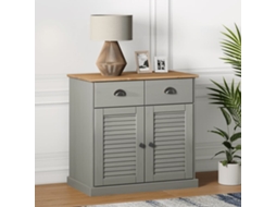 Aparador Vigo con Cajones 78x40x75 cm Pino Macizo Gris