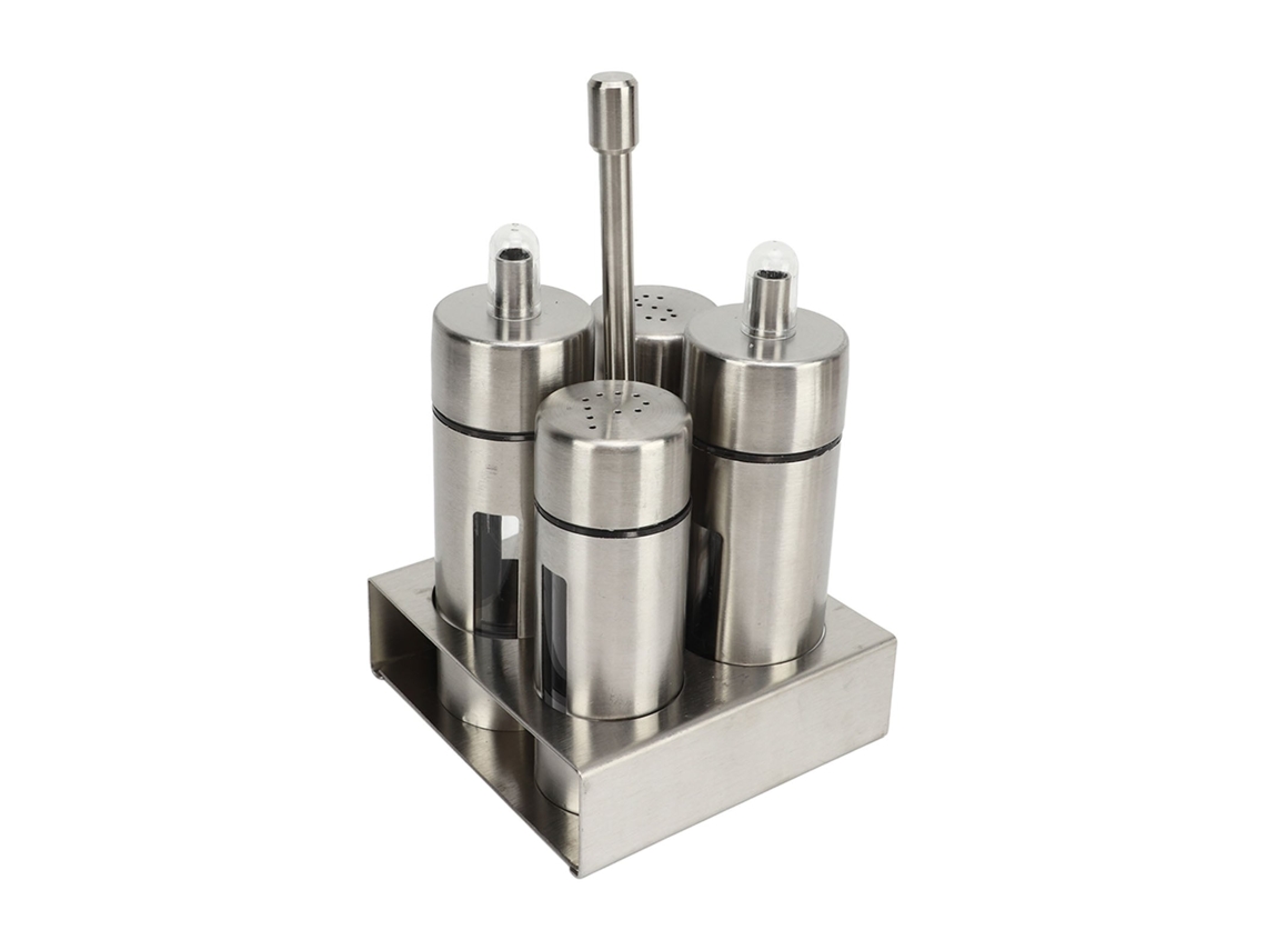 Conjunto de Condimentos LAXISCREED Aço Inox 304 com Base