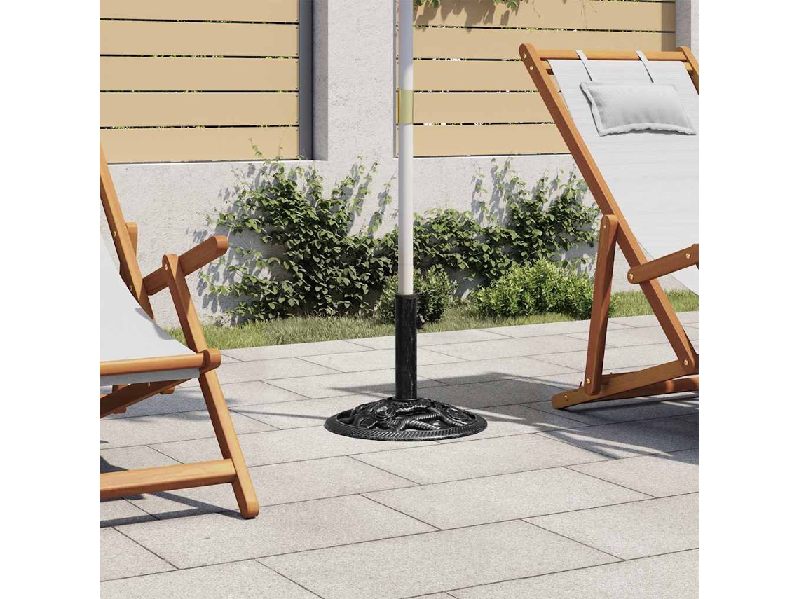 Vidaxl Base Para Guarda-sol Ferro Fundido 40x40x32 Cm Preto