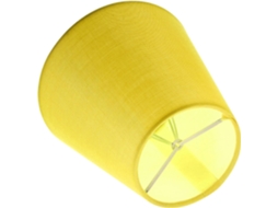 Luminária de Tecido Amarelo com Clipe, Decorativa e Simples, Redonda, para Sala de Estar. SFUSHOS