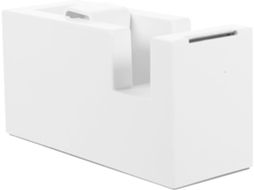 Dispensador de fita adesiva de mesa pequeno em ABS branco
