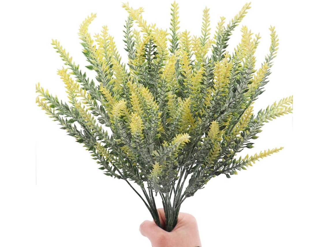 Pacote com 4 Flores Artificiais de Lavanda com Toque Realista. AQUAFORGE