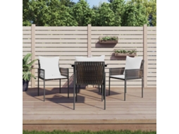 Cadeiras Jardim C/ Almofadões 4pcs 54x61x83 Cm Vime Pe Castanho Dkd Home Decor