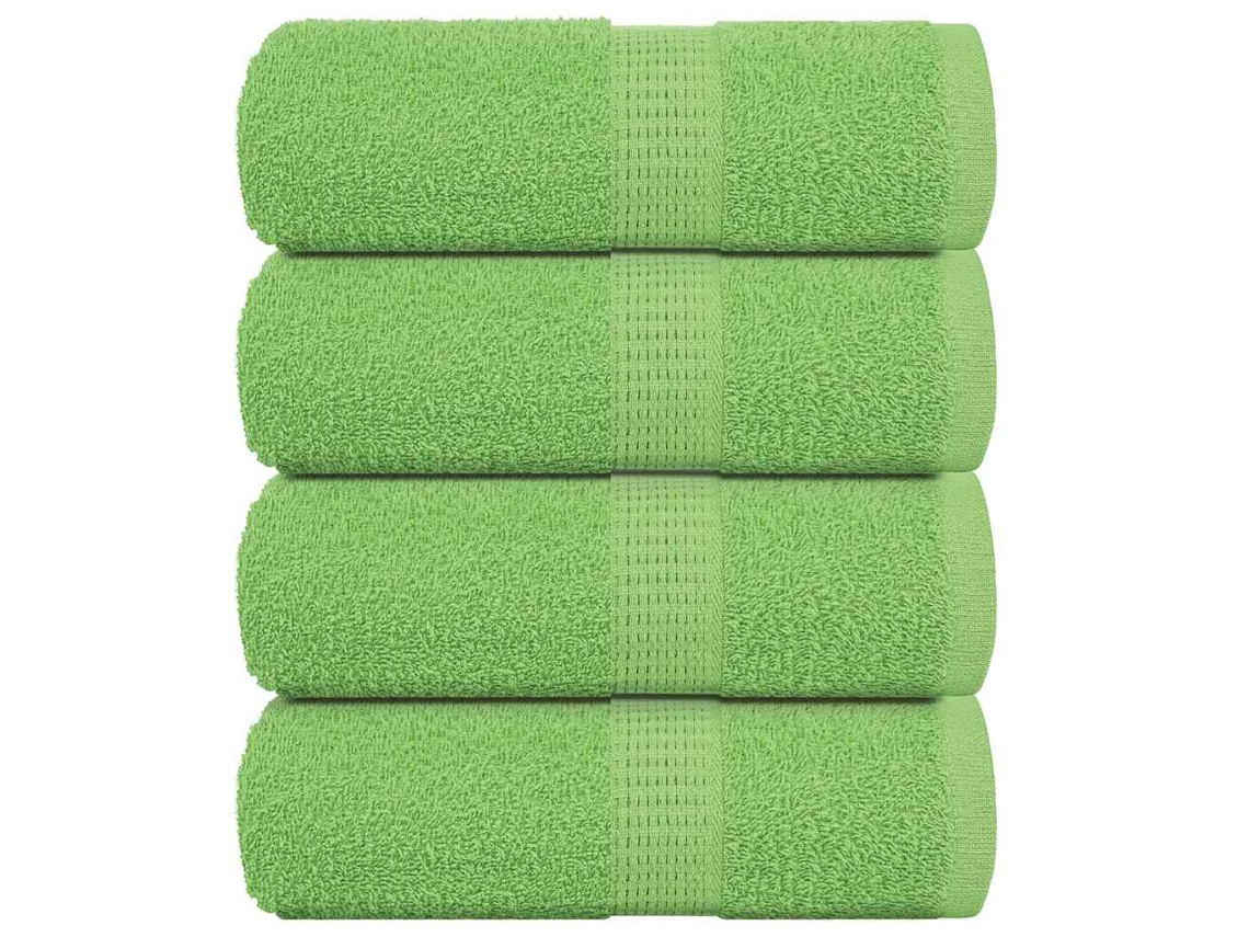 Vidaxl Toalhas De Bidé Frogn 4pcs 30x50cm 360 G/m² Verde Maça