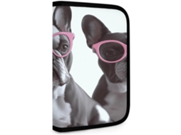 Bolsa Dobrável Para Óculos Com Estampa De Bulldog Francês, Estojo Retrátil Para Ferramentas, Bolsa Pequena Para